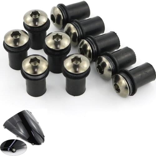 10 Pcs M5*16 Windscreen Bolts Windshield Deflectors Screws For Kawasaki ZX6R ZX-6R ZX 6R ZX7R ZX9R ZX10R ZX-10R ZX12R ZX14R