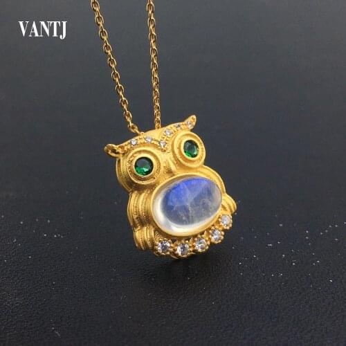 100% Natural Blue Moonstone Pendant Sterling 925 Silver Oval 7*9mm Sunstone labradorite Fine Jewelry For Woman Lady Party Gift