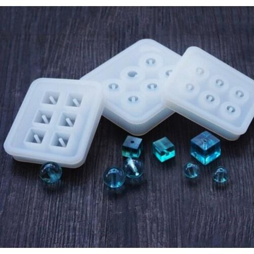 12mm/16mm ball and cube DIY silicone jewelry making mold Epoxy Resin handmade mould cake decoration making tools