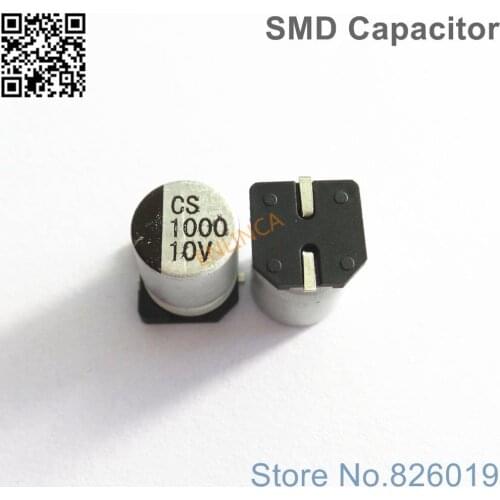 120pcs/lot 10V 1000uf SMD Aluminum Electrolytic Capacitors size 8*10.5 1000uf 10V