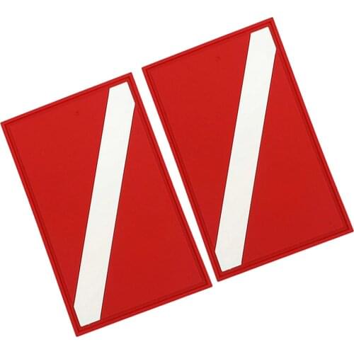 2Pack Scuba Diving Diver Down Flag Patch Badge for Backpack Gear Bag Jacket