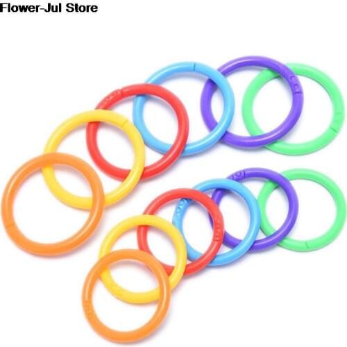 20Pcs 28mm Circle Loose Leaf Easy Rings Notebook Book Binder Plastic Hoops DIY Albums