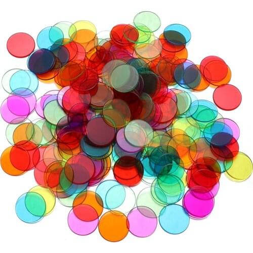 300PCS Plastic Round Durable Counting Discs Markers for Math Games Classroom