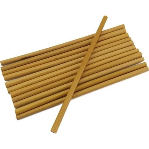Bamboo Drinking Straws Reusable Eco-Friendly Party Kitchen Bamboo Straws With Clean Brush Household Utensils