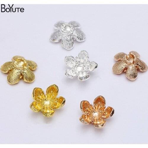 BoYuTe (50 Pieces/Lot) 25MM Metal Alloy Flower Bead Caps Factory Direct Sale DIY Handmade Jewelry Findings Components