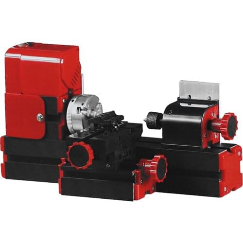 DIY 8 in 1 Mini lathe machine Multifunctional metal wood lathe CNC tool Jigsaw Grinder Driller Plastic Lathe Drilling
