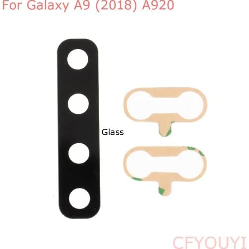 For Samsung Galaxy A9 2018 A920 Back Rear Camera Glass Lens Cover With 3M Adhesive Sticker Replacement Part