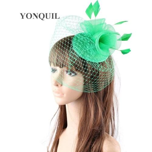 3Roses Decoration Fascinator Hat Cover Face Bridal Veil Party Occasion Headwear Church Hat Fancy Race Hair Accessories MYQ063