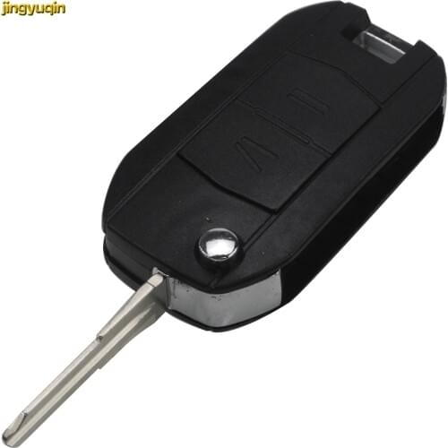 Jingyuqin 10PCS 2 Buttons Remote Car Key Fob Shell Case for Opel Astra Vectra Zafira Omega with Uncut Left Blade