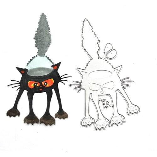 Julyarts Fierce Cat Scrapbooking Dies Metal Die Cuts for Card Making for DIY Scrapbooking Decorative Embossing DIY Paper Cards