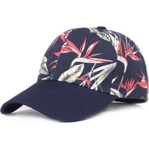XIANJIE001 New Summer Autumn Men Floral Printed Baseball Cap Dad Hat Womens Casual Cotton Snapback Hat Casquette Gorros