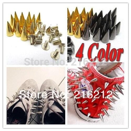 Leathercraft Cone Rivet 10mm Metal Bullet Spike Stud Punk Bag Belt Clothes