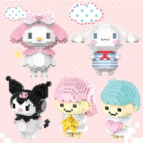 Cartoon Animal Anime Dog cat Cute Cat Girl Gift Building Block 3D Model Mini Diamond Mini Brick Assembly Toy for Boy Gifts