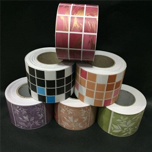Mini Mosaic Waist Line Wall Sticker for Bathroom Kitchen Tiles Waterproof Self Adhesive PVC Wallpaper Border Wood Stickers