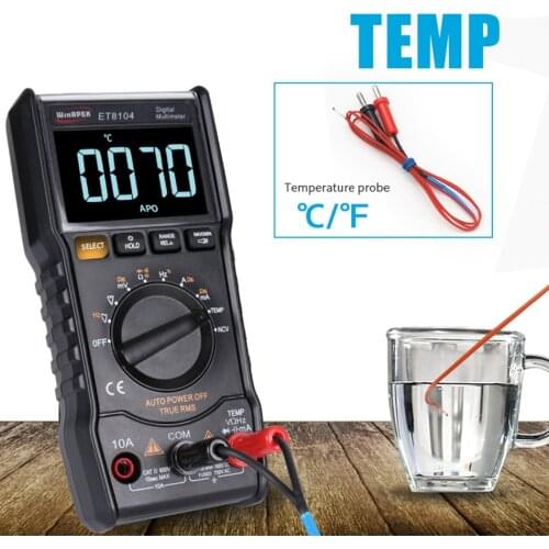 ET8104 Multimeter Full Intelligent Pocket Digital Ammeter Resistance Capacitance Tester AC/DC
