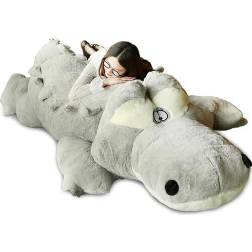 Dorimytrader 230cm Huge Cute Soft Animal Crocodile Plush Pillow Doll 91'' JUMBO Cartoon Alligator Toy Kids Gift D60116