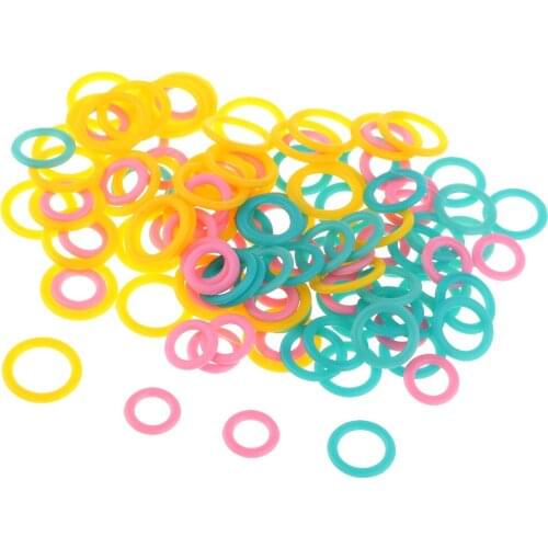 120pcs / Lot Plastic Knitting Tools Interlocking Point Marker Hook Ring Plastic Sewing Accessory Color Mixing