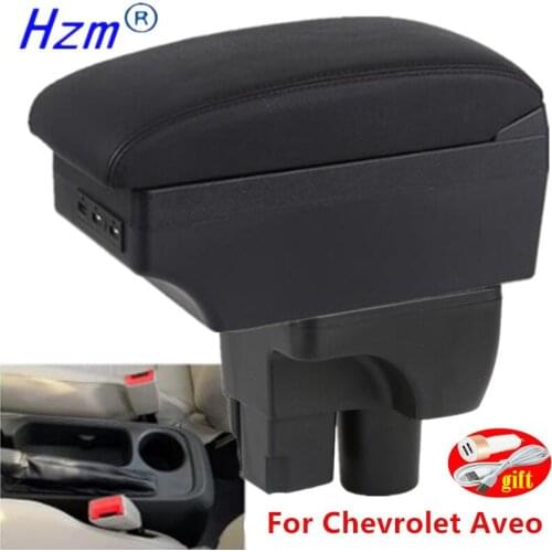 For Chevrolet Aveo armrest box For Chevrolet Aveo central Store content box with decoration products USB interfac