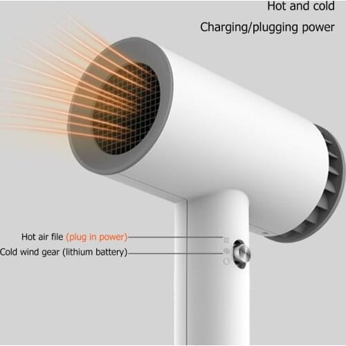 Portable Hairdryer Diffuser Constant Electric Hair Dryer Wireless USB Quick Drying Low Noise Household Blow Dryer