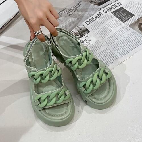 Nice New Sandals for Women Summer Outside Retro Wedge Heels with Roman Platform beach Sandals Female Leather Gladiator Sandals