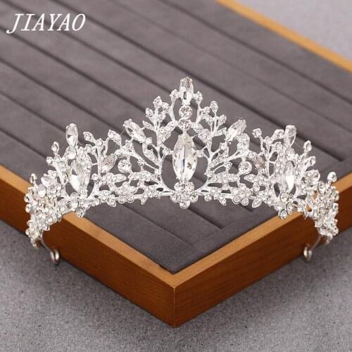 Silver Color Crystal Rhinestone Bridal Crown Tiara Head Accessories Bridal Crown Wedding Tiara Crystal Headpiece Ornament
