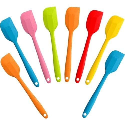 8 Pcs Silicone Spatulas, 8.5 Inch Heat-Resistant Non-Stick Spatulas for Cake Cream Cooking Gadget