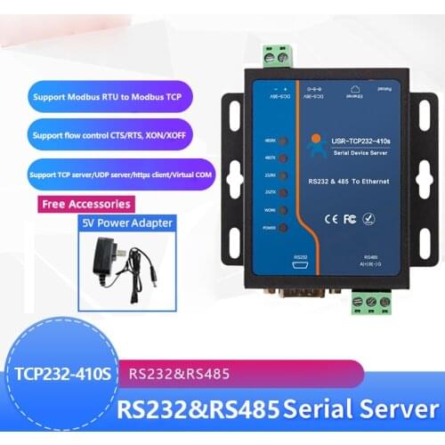 USR-TCP232-410S ModBus RTU Converters support DNS DHCP RS232 RS485 SERIAL TO ETHERNET TCP/IP MODULE