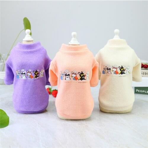 Dog Winter Clothes Pet Clothes For Small Medium Dogs Coat Jacket Chihuahua Puppy Pet Sweater Cartoon Pure Dog Sweater Ropa Perro