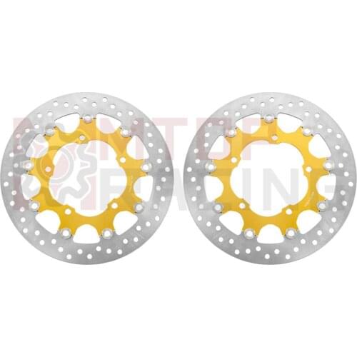 1 Pair Front Brake Disc for Suzuki GSX1300BK B-king (2008 2009 2010 2011) GSX1300R Hayabusa (2008-2016 2012 13) Gold Brake Rotor