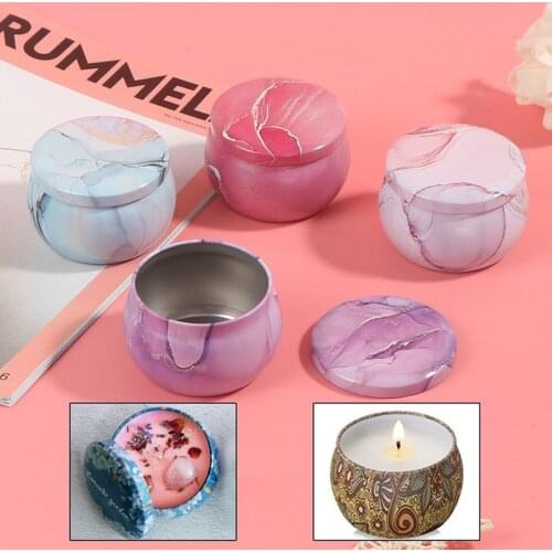 1pcs Tea Candy Jewelry Storage Box Candle Jar Christmas Small Iron Box Wedding Favor Tin Box House Decor Display