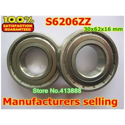 1pcs) SUS440C environmental corrosion resistant stainless steel deep groove ball bearings S6206ZZ 30*62*16 mm
