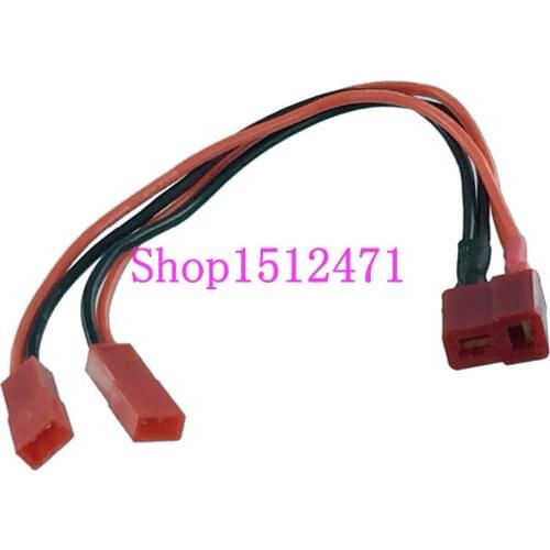 1pcs female T-Plug Deans to 2x JST female 20awg 15cm wire for RC FPV Quadcopter