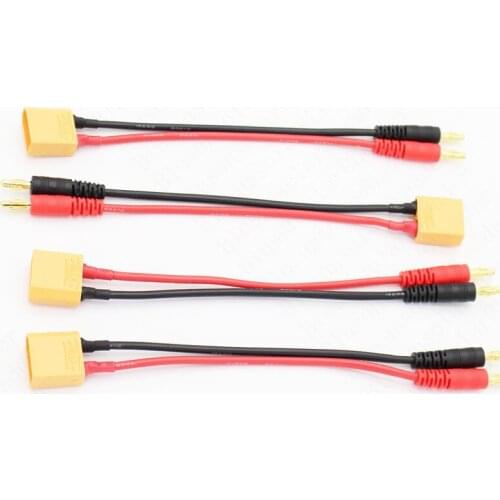 10sets XT90 to 4.0mm Banana Connector with 14 AWG Silicone Cable Charger Cable, Lipo Battery Connect Cable for RC Power Supply