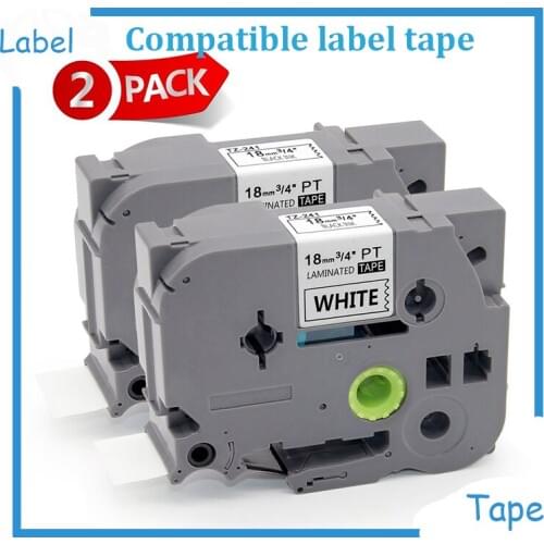 2pk/lot 18mm tze241 tze 241 tze-241 Compatible for TZe Laminated Compatible Brother Label Ptouch Tapes tz 241 tz241 tz-241