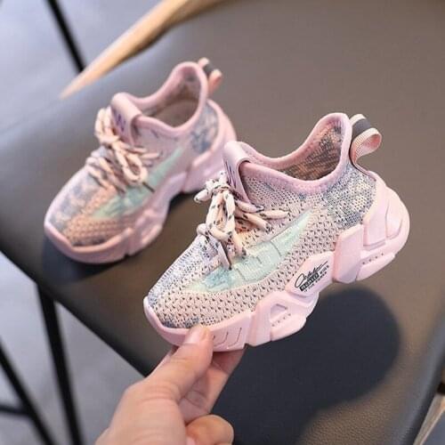 2021 New Breathable Air Mesh Socks Sport Shoes Shoes for Boys Girls Light Up Shoes Comfortable Outdoor Sneakers Size 21-30