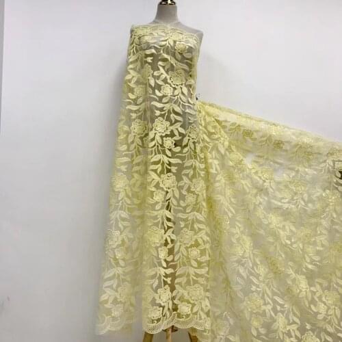 2021 New African Lace Fabric High Quality French Nigerian Sequined Tulle Lace Fabric J40581