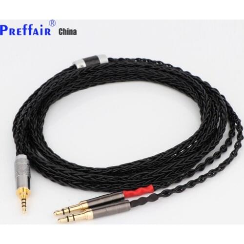 Preffair 8 Cores Headphone Earphone Cable For Denon AH-D600 D7100 Hifiman Sundara Ananda HE1000se HE6se he400