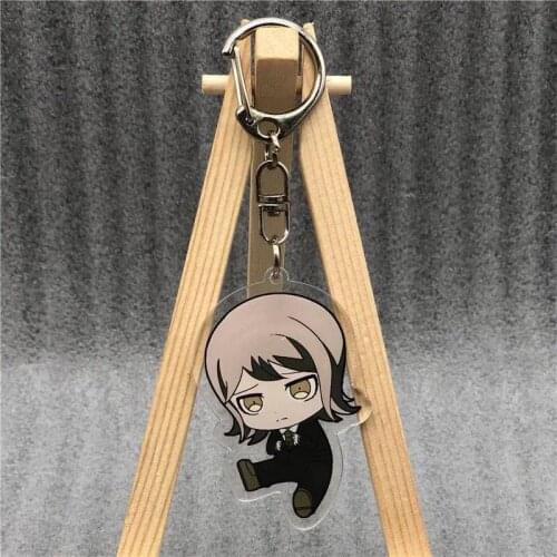 Danganronpa V3 Acrylic Keychain Chihiro Fujisaki Keyring Acrylic Figure Keyring Cosplay Chains Collection Pendant Model Toy