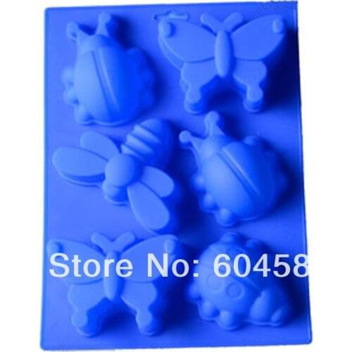 Butterfly Dragonfly Ladybug Silicone Bakeware 6 Even