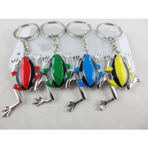 Animal Keychain Frog Bag Key Chain Metal Keyring Key Ring Cover Holder Women Cubre Llaves Llaveros Animales Chaveiro Porte Cle