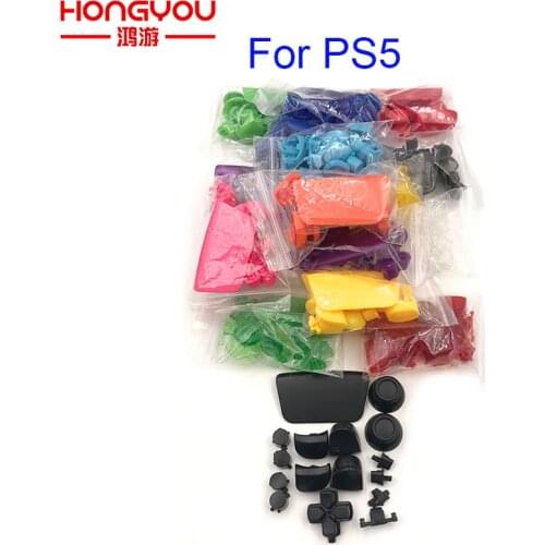 5sets Controller Button Joystick Key Replacement Shell Case Cover Cap for PS5 Gamepad Handle Accessories