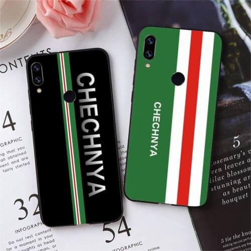 Chechen National Flag Black Cell Phone Case For Xiaomi Redmi note 7 8 9 pro 8T 9A 9S Mi Note 10 Lite pro