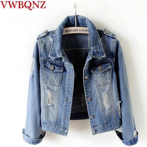 Plus Size 5XL 6XL Oversize Denim Jacket Women Tops 2018 Fashion Spring Slim Cotton Light Washed Long Sleeve Jeans Jacket Coats