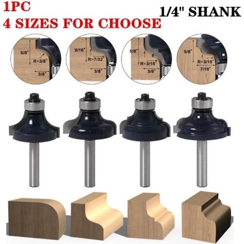 1Pc 6.35mm 1/4" Shank Corner Round Over Bit Round-Over Router Bits Tool For Wood Woodworking Wholedale Price