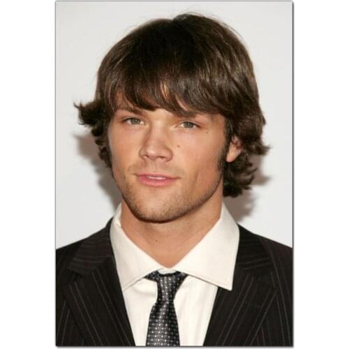 Custom Canvas Decor Jared Padalecki Actor Colorful Wall Fabric Posters And Prints Home Decor Painting 20x30cm,27x40cm