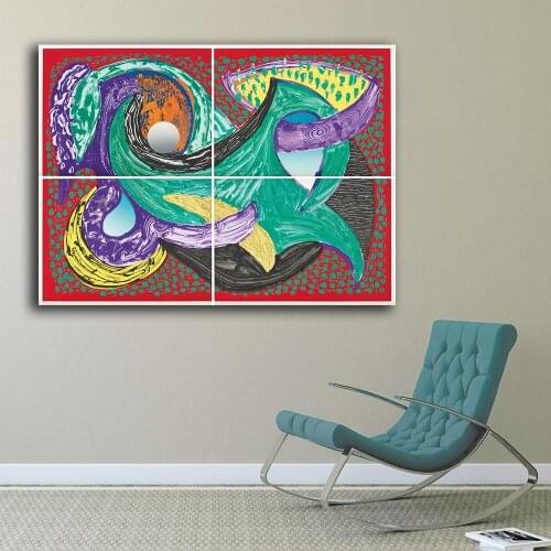Going Round from Some More New Prints DAVID HOCKNEY Painting Home Decor On Canvas Modern Wall Art Canvas Print Canvas Painting