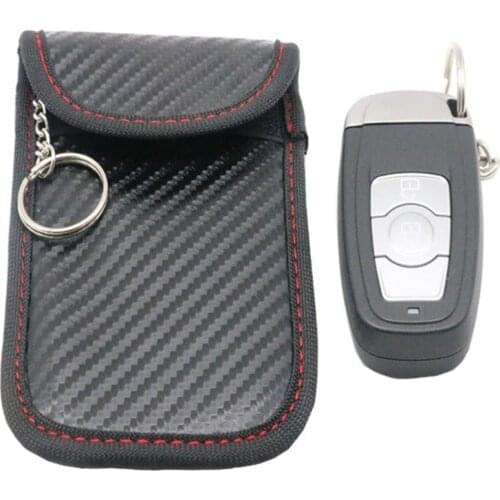 Car Key Signal Blocker Faraday Bag Keyless Fob RFID Blocking Pouch Case Storage Bag Car Key Organizer