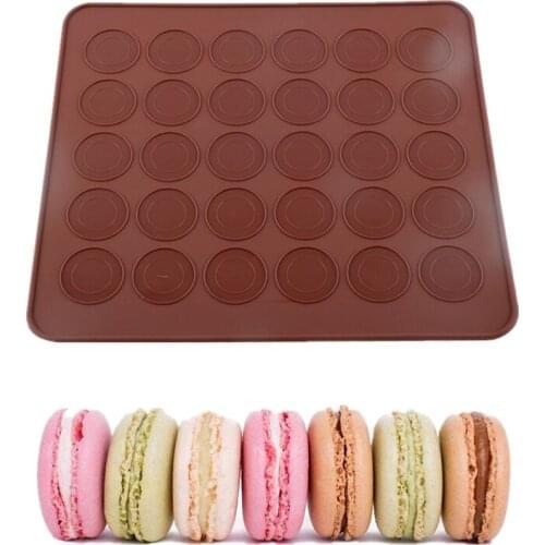 Luyou 1pcs Silicone Macaron Macaroon Pastry Baking Mould Sheet Mat 30 Holes Baking Mat Esteiras Forros De Cozimento FM1598