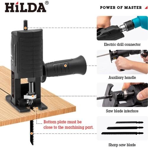 Multifunctional Electric Drill Modified Electric Saw Reciprocating Saw Adapter Rechargeable Cutting Spliting Chainsaw