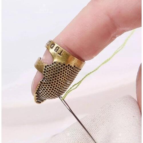 2 Sizes Finger Protector Thimble Sewing Special Retro Thimble Household DIY Sewing Tools Accessories